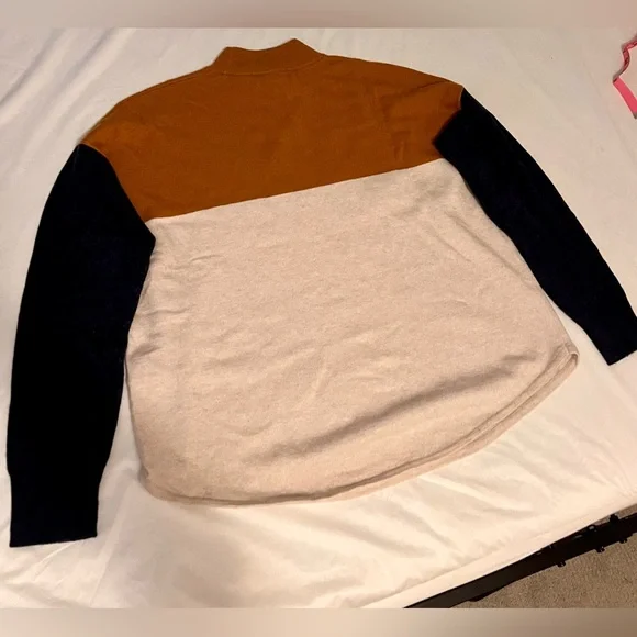 Madewell Colorblock Ashbury Mockneck Sweater - Picture 3 of 9